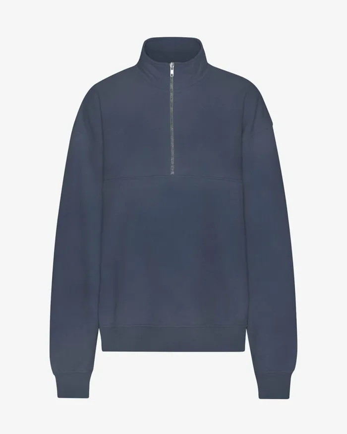 Women Quarter Zips Colorful Standard Organic Quarter Zip Neptune Blue