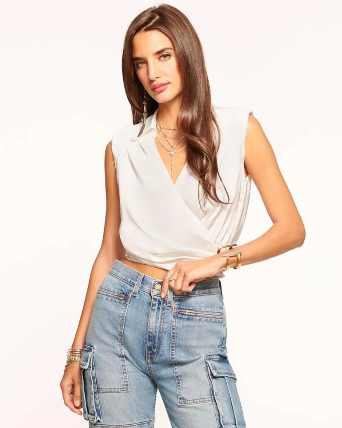 Women Reagan VNeck Tank Top Ivory Ramy Brook Tops Women Reagan VNeck Tank Top Ivory Ramy Brook Tops