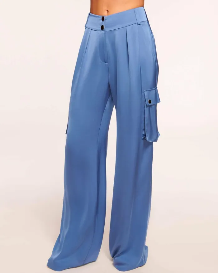 Women Rumer Wide Leg Cargo Pant True Blue Ramy Brook Pants Women Rumer Wide Leg Cargo Pant True Blue Ramy Brook Pants