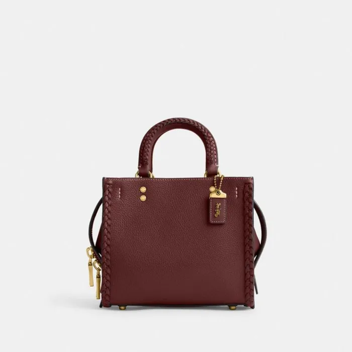 Women Satchels and Top Handles Coach Rogue 20 With Braid Brasswine