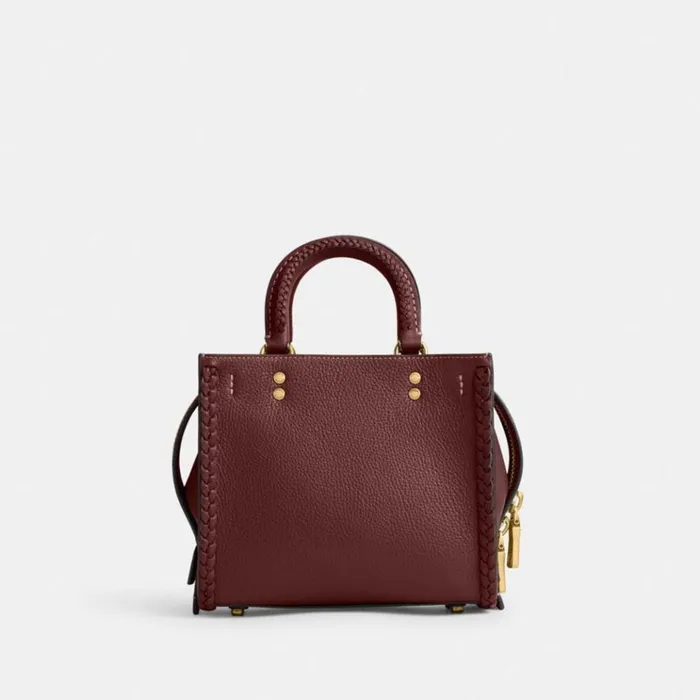 Women Satchels and Top Handles Coach Rogue 20 With Braid Brasswine