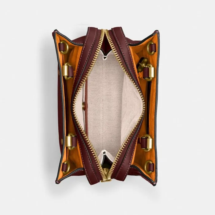 Women Satchels and Top Handles Coach Rogue 20 With Braid Brasswine