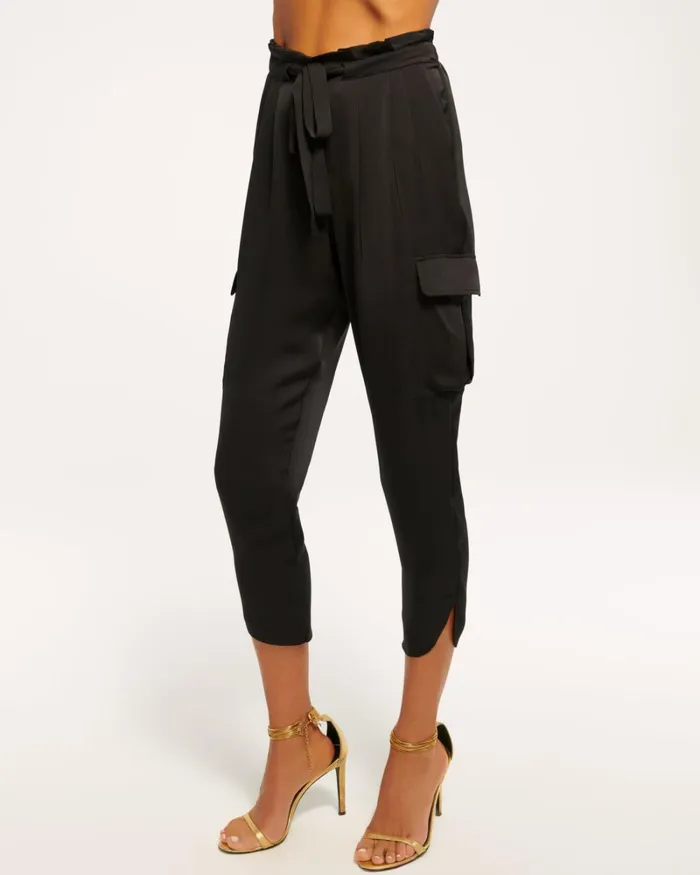 Women Satin Pocket Allyn Pant Spring Navy Ramy Brook Pants