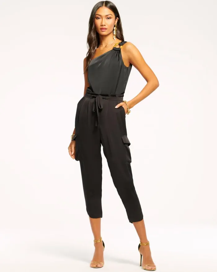Women Satin Pocket Allyn Pant Spring Navy Ramy Brook Pants Women Satin Pocket Allyn Pant Spring Navy Ramy Brook Pants