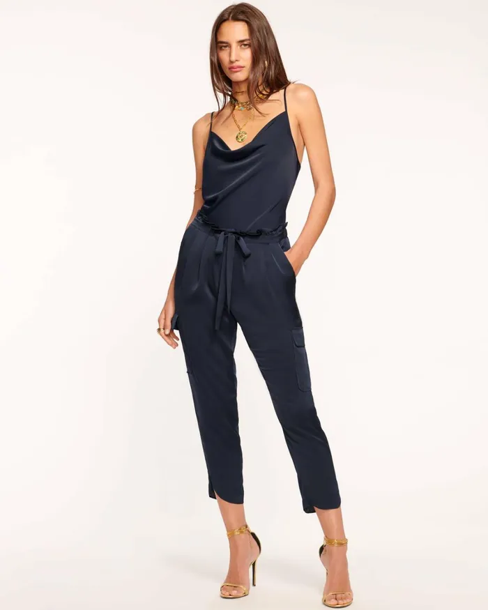 Women Satin Pocket Allyn Pant Spring Navy Ramy Brook Pants Women Satin Pocket Allyn Pant Spring Navy Ramy Brook Pants