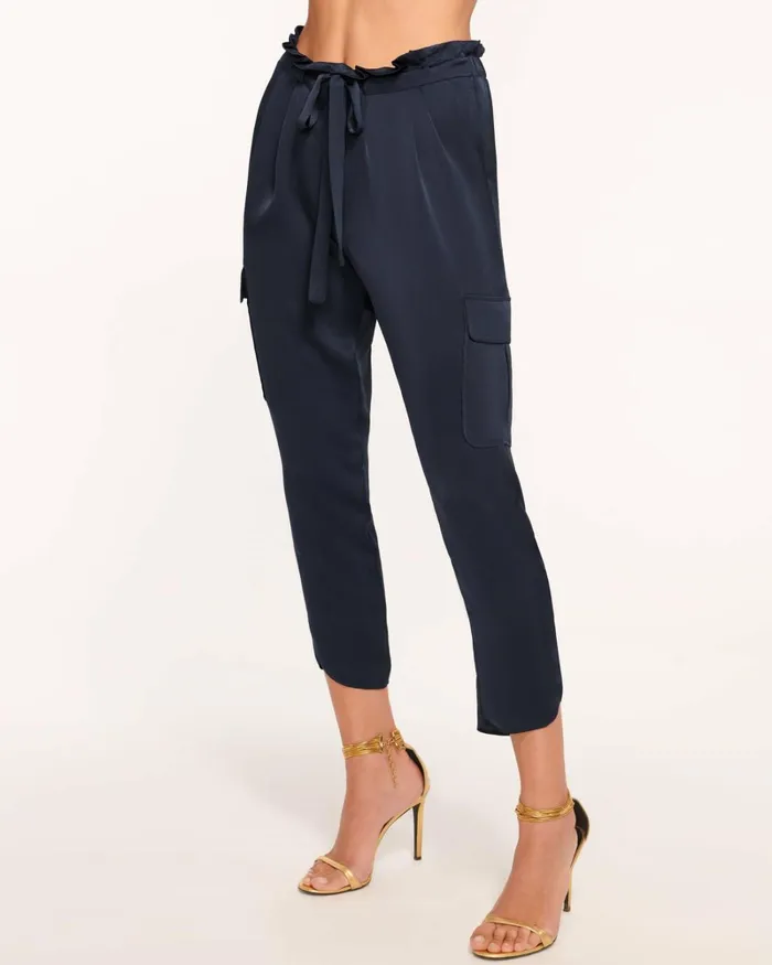 Women Satin Pocket Allyn Pant Spring Navy Ramy Brook Pants Women Satin Pocket Allyn Pant Spring Navy Ramy Brook Pants