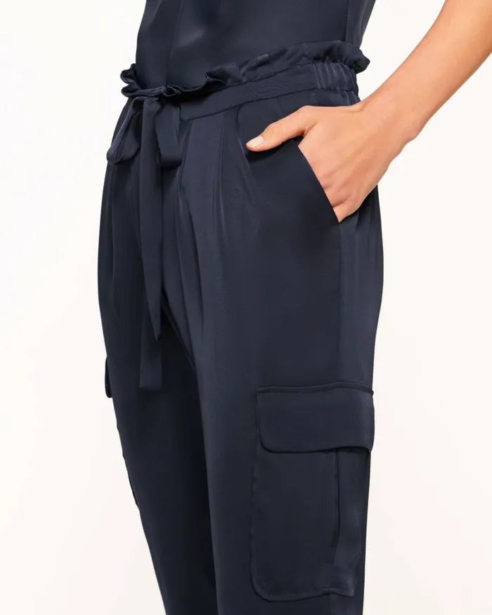 Women Satin Pocket Allyn Pant Spring Navy Ramy Brook Pants Women Satin Pocket Allyn Pant Spring Navy Ramy Brook Pants