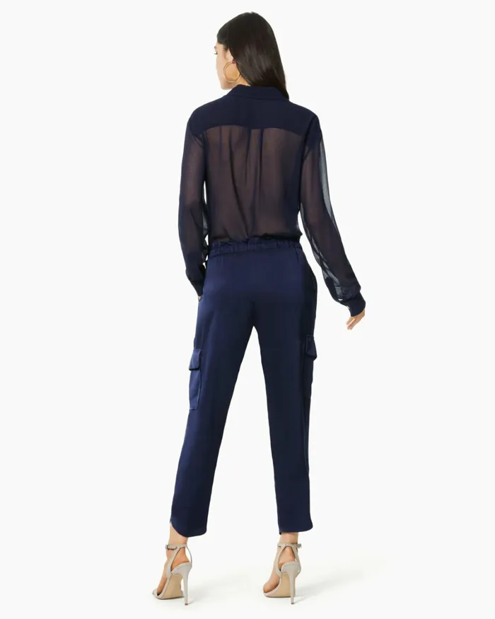 Women Satin Pocket Allyn Pant Spring Navy Ramy Brook Pants Women Satin Pocket Allyn Pant Spring Navy Ramy Brook Pants