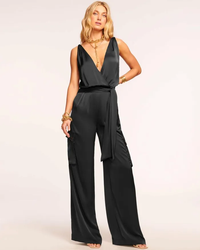 Women Savannah Cargo Jumpsuit True Blue Ramy Brook Dresses