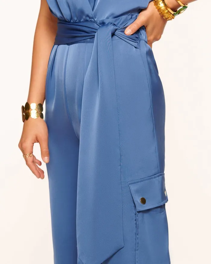 Women Savannah Cargo Jumpsuit True Blue Ramy Brook Dresses Women Savannah Cargo Jumpsuit True Blue Ramy Brook Dresses