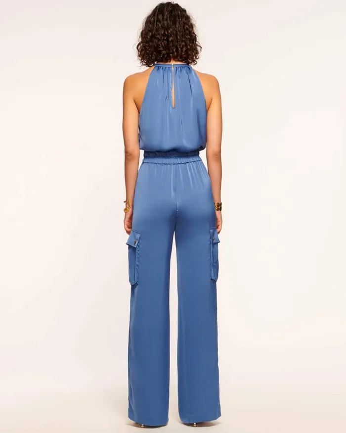 Women Savannah Cargo Jumpsuit True Blue Ramy Brook Dresses Women Savannah Cargo Jumpsuit True Blue Ramy Brook Dresses