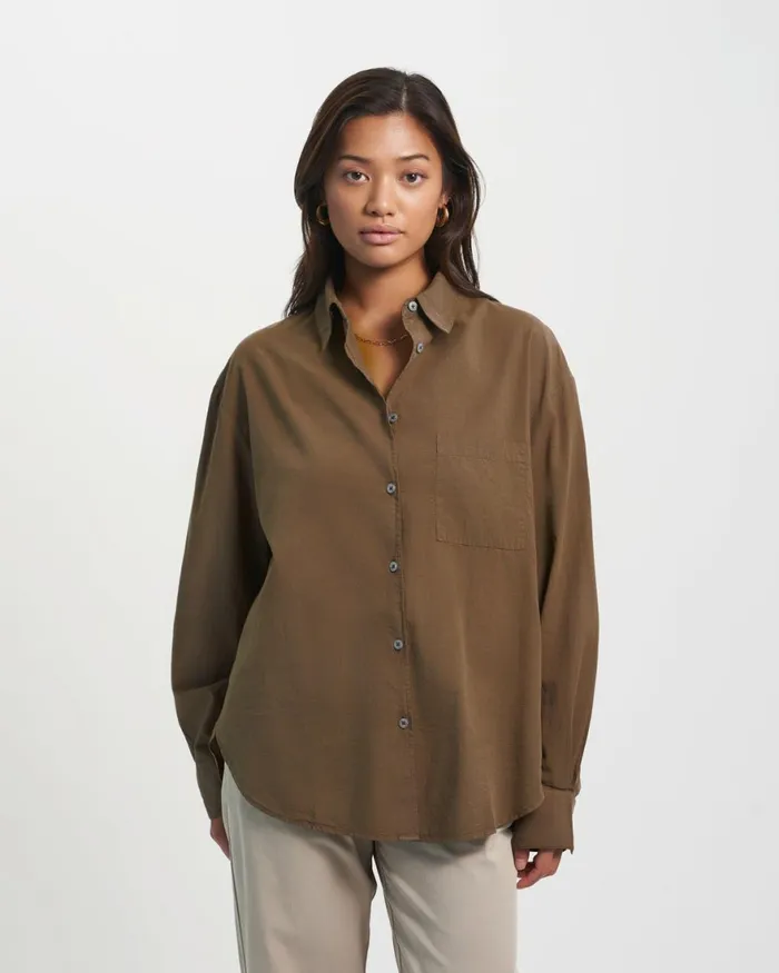 Women Shirts Colorful Standard Organic Oversized Shirt Ivory White