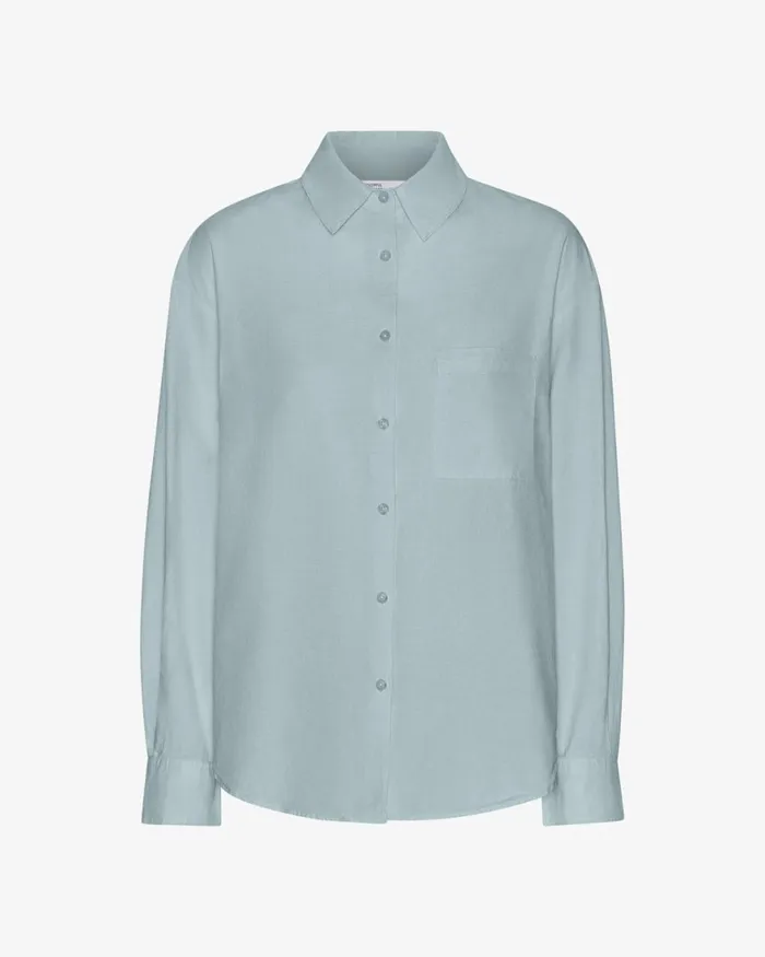 Women Shirts Colorful Standard Organic Oversized Shirt Steel Blue