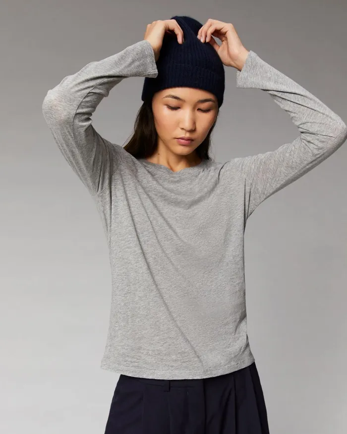 Women Shirts TShirts and Tops From Future Basic Long Sleeve Crewneck TShirt Dark Heather Gray Women Shirts TShirts and Tops From Future Basic Long Sleeve Crewneck TShirt Dark Heather Gray