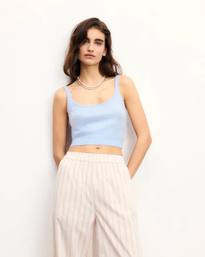 Women Shirts TShirts and Tops From Future Brushed Bralette Top Baby Blue