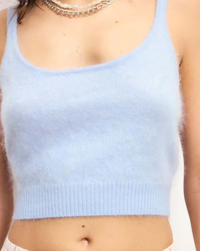 Women Shirts TShirts and Tops From Future Brushed Bralette Top Baby Blue