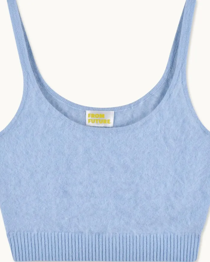 Women Shirts TShirts and Tops From Future Brushed Bralette Top Baby Blue