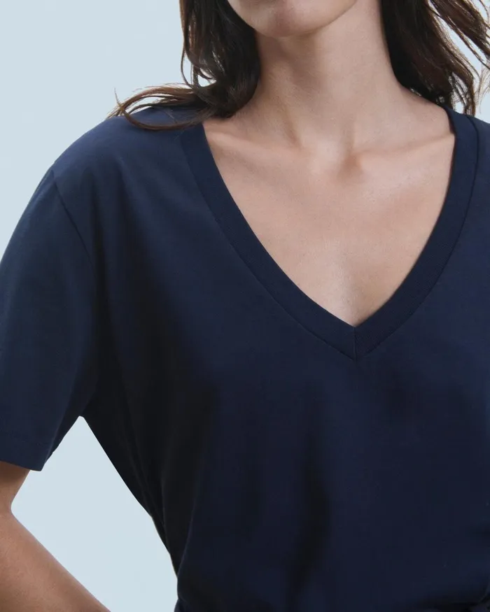 Women Shirts TShirts and Tops From Future Short Sleeve VNeck TShirt White