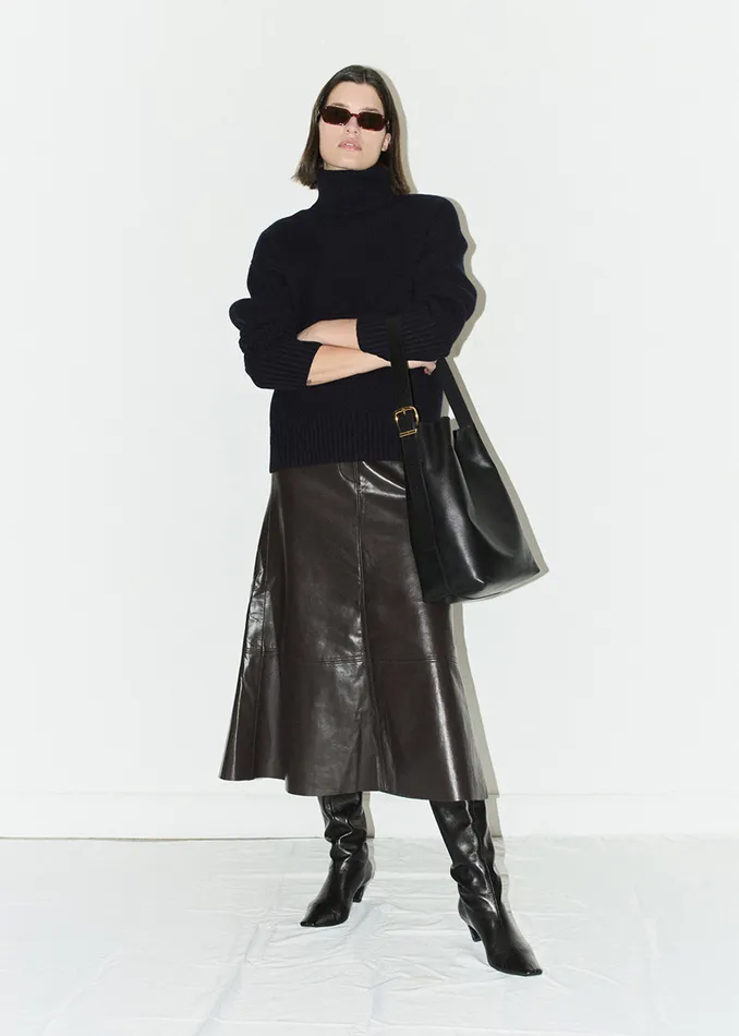Women Shorts and Skirts Citizens Of Humanity Cassia Leather Skirt In Chocolate Dark Brown