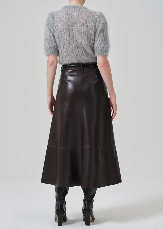 Women Shorts and Skirts Citizens Of Humanity Cassia Leather Skirt In Chocolate Dark Brown