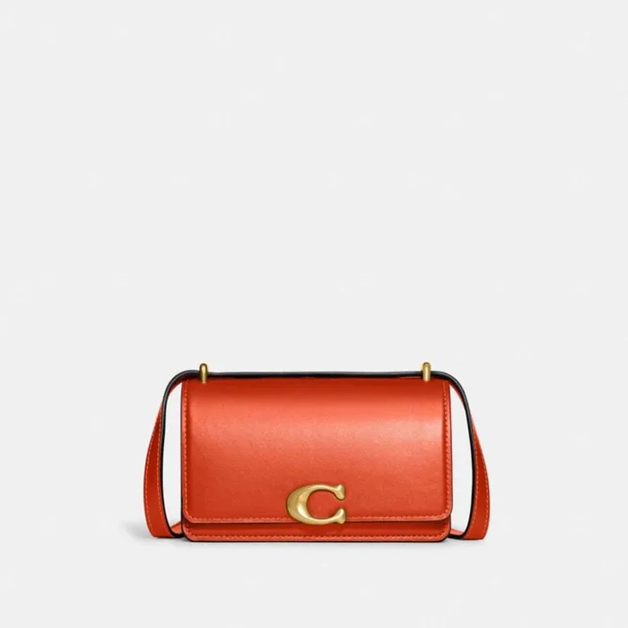 Women Shoulder Bags and Hobos Coach Bandit Crossbody Brasssun Orange