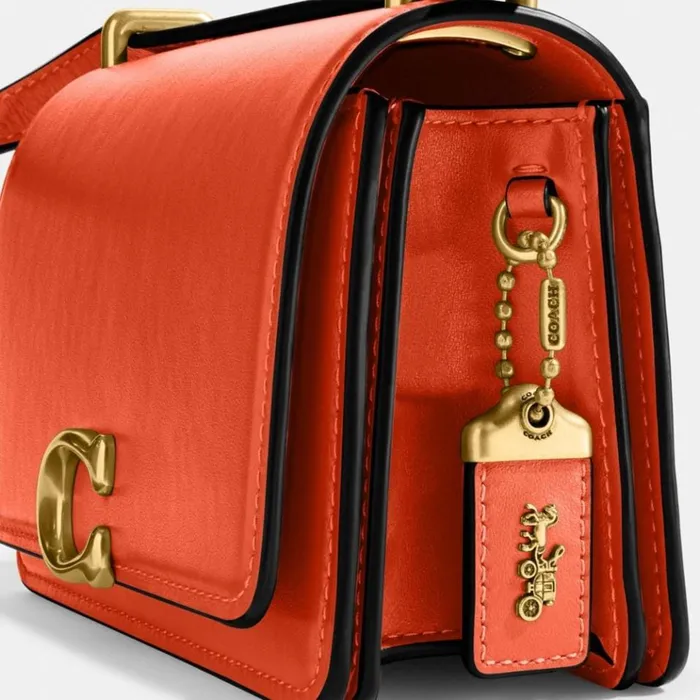 Women Shoulder Bags and Hobos Coach Bandit Crossbody Brasssun Orange