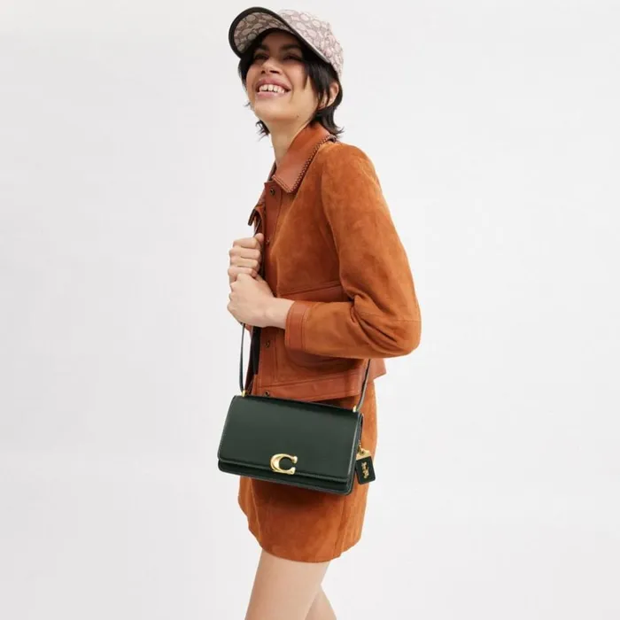 Women Shoulder Bags and Hobos Coach Bandit Shoulder Bag Brassamazon Green