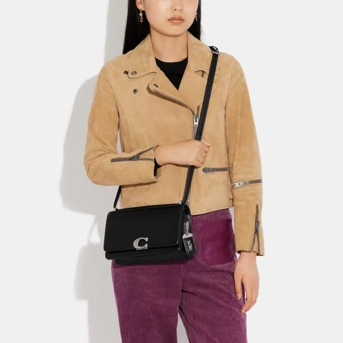 Women Shoulder Bags and Hobos Coach Bandit Shoulder Bag Silverblack