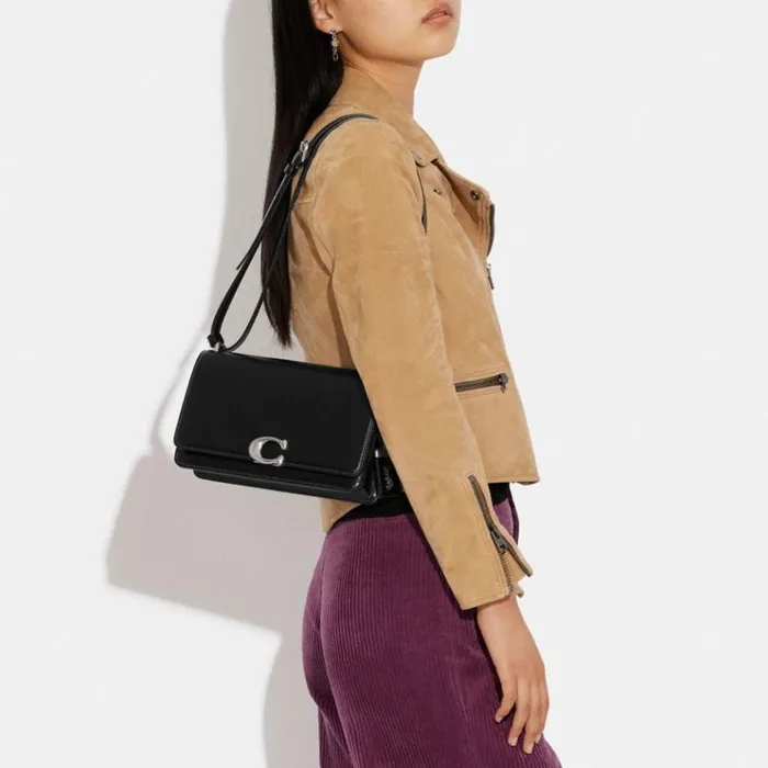 Women Shoulder Bags and Hobos Coach Bandit Shoulder Bag Silverblack