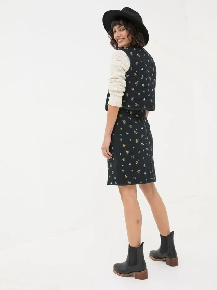 Women Skirts Fat Face Shelby Black Ditsy Paisley Skirt