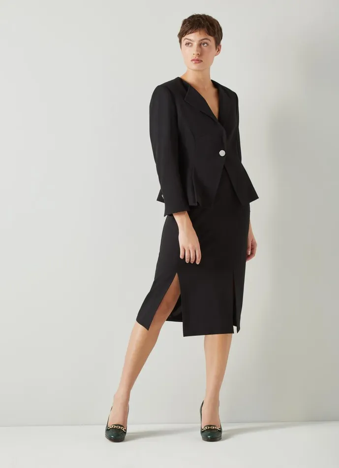 Women Skirts LKBennett Sky Black Crepe Pencil Skirt With LENZING ECOVERO Viscose Black Women Skirts LKBennett Sky Black Crepe Pencil Skirt With LENZING ECOVERO Viscose Black