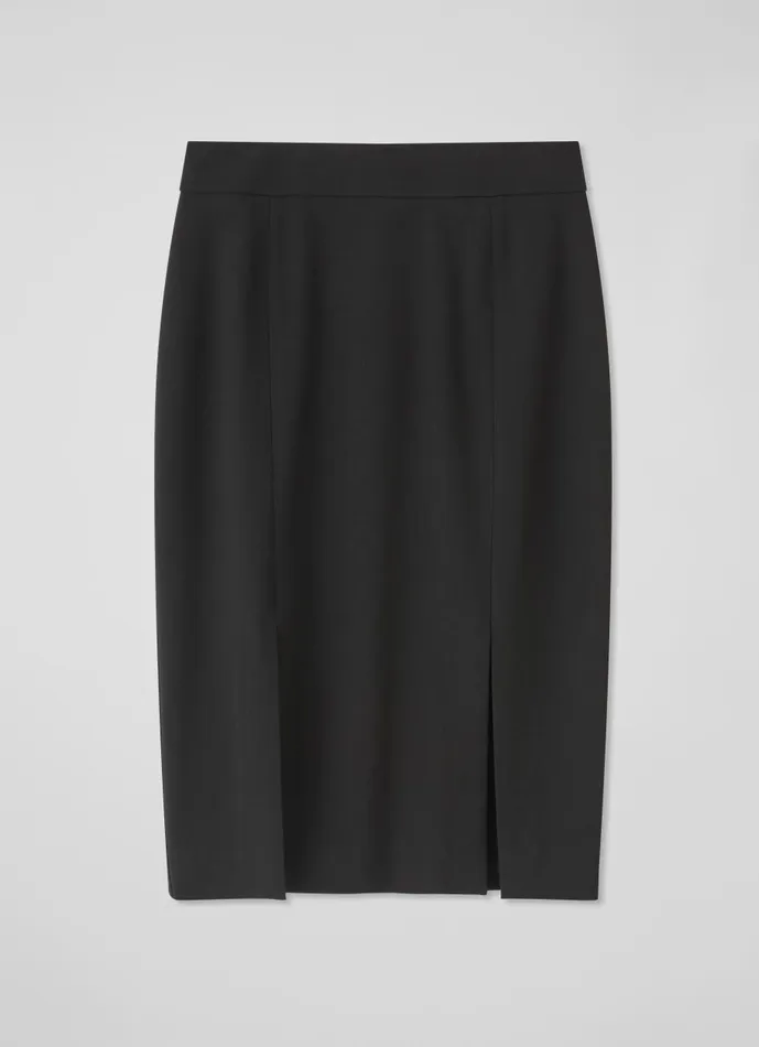 Women Skirts LKBennett Sky Black Crepe Pencil Skirt With LENZING ECOVERO Viscose Black