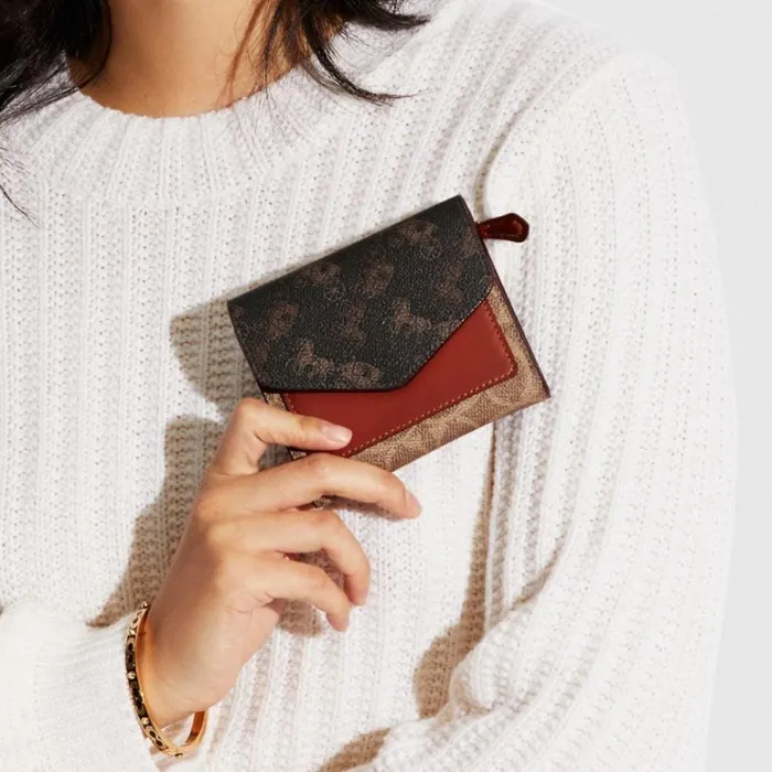 Women Small Wallets Coach Wyn Small Wallet With Horse And Carriage Print Brasstan Brown Rust Women Small Wallets Coach Wyn Small Wallet With Horse And Carriage Print Brasstan Brown Rust