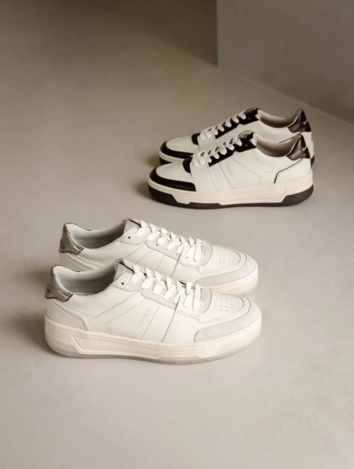Women Sneakers Bobbies Miley Off White and Irish Coffee Women Sneakers Bobbies Miley Off White and Irish Coffee
