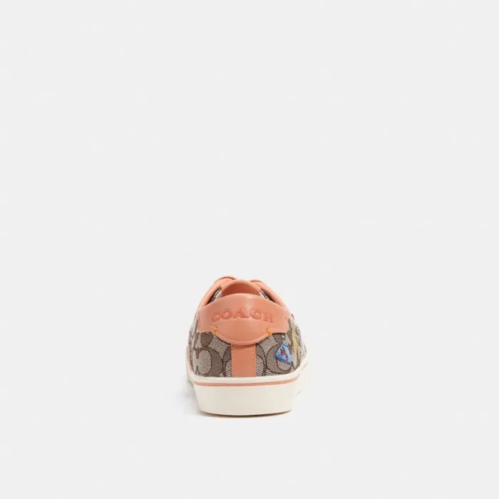 Women Sneakers Coach Coach X Observed By Us Skate Lace Up Sneaker In Signature Jacquard Oakfaded Orange Women Sneakers Coach Coach X Observed By Us Skate Lace Up Sneaker In Signature Jacquard Oakfaded Orange