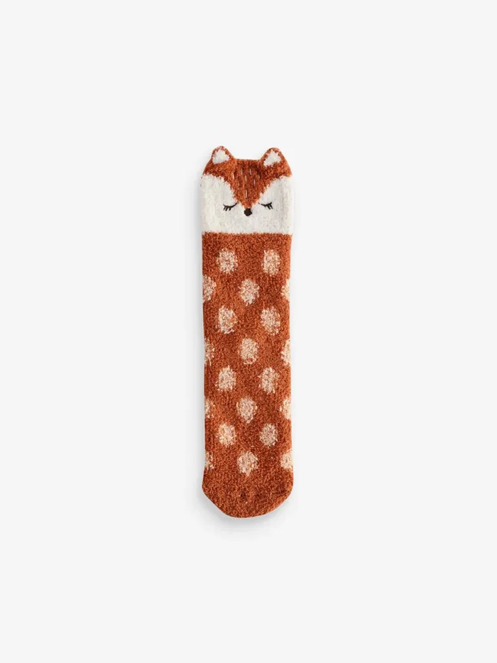 Women Socks and Tights Fat Face Orange Fox Socks In Box