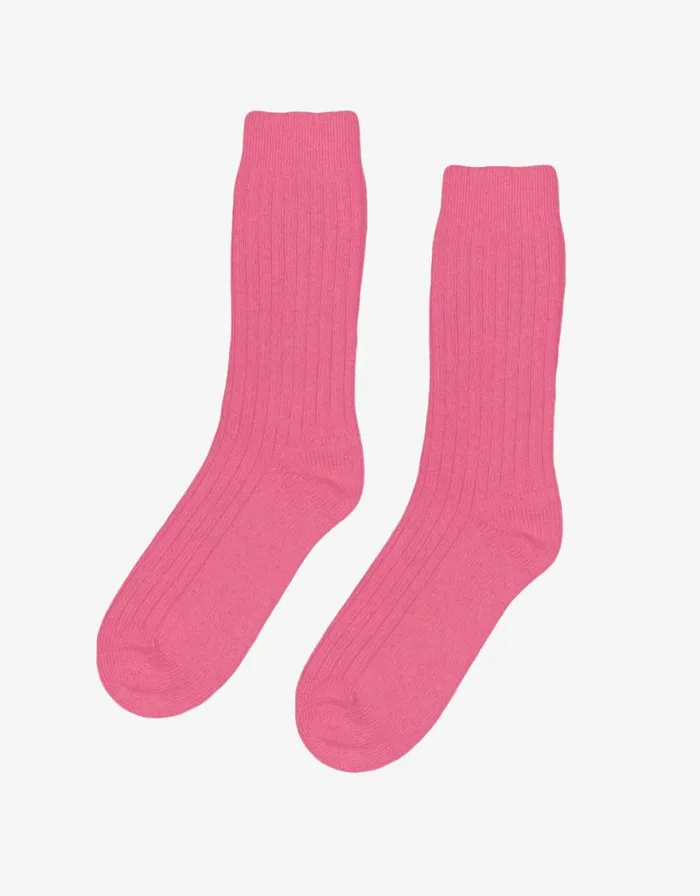 Women Socks Colorful Standard Merino Wool Blend Sock Bubblegum Pink