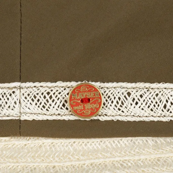 Women Straw Hats Mayser Alma Caranda Fabric Hat Olive Women Straw Hats Mayser Alma Caranda Fabric Hat Olive