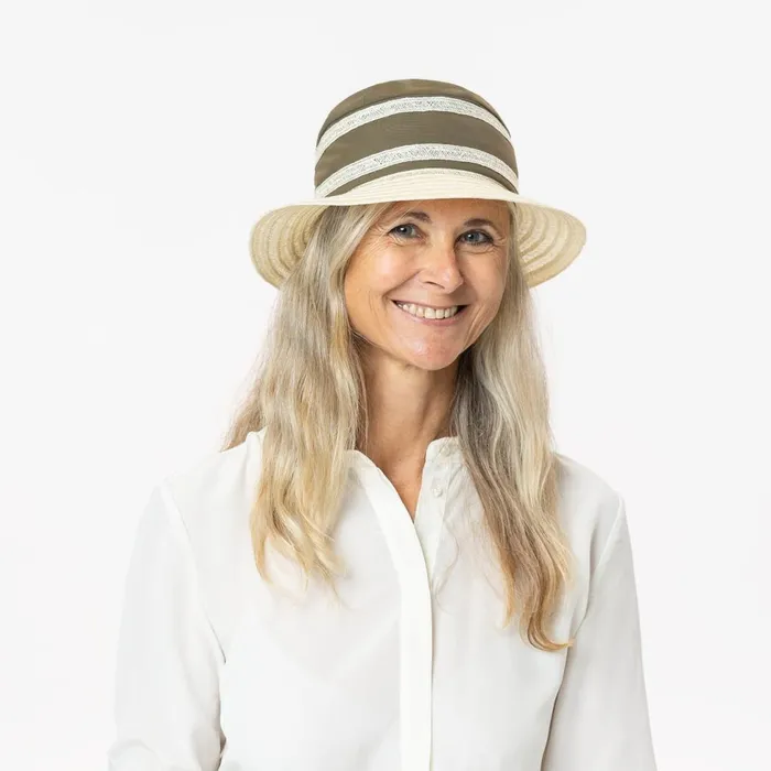 Women Straw Hats Mayser Alma Caranda Fabric Hat Olive Women Straw Hats Mayser Alma Caranda Fabric Hat Olive