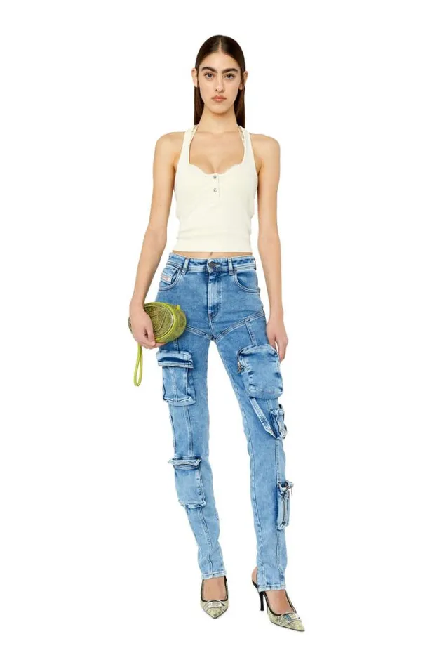 Women Super Skinny Jeans 1984 SlandyHigh 09f67 Light Blue Diesel Super Skinny Women Super Skinny Jeans 1984 SlandyHigh 09f67 Light Blue Diesel Super Skinny