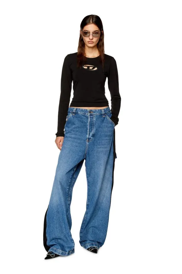 Women TAngieLs Black Diesel Tshirts And Tops