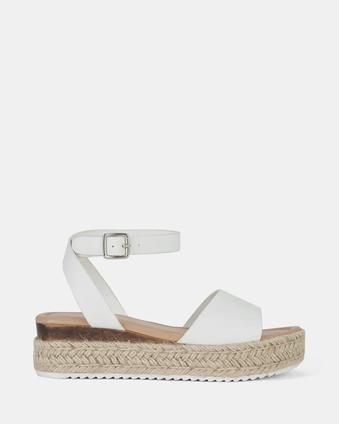 Women TESA WHITE Strappy Sandals Wedges NOVO Shoes