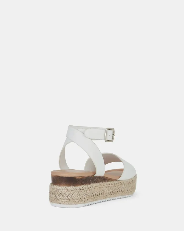 Women TESA WHITE Strappy Sandals Wedges NOVO Shoes