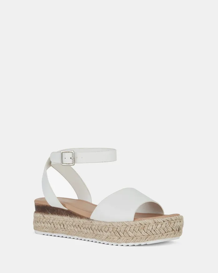Women TESA WHITE Strappy Sandals Wedges NOVO Shoes