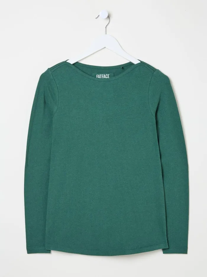 Women Tops and TShirts Fat Face Bree Green TShirt