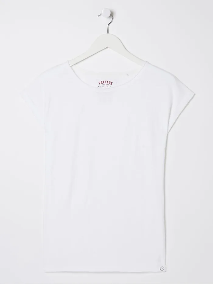 Women Tops and TShirts Fat Face Ivy Organic Cotton White TShirt