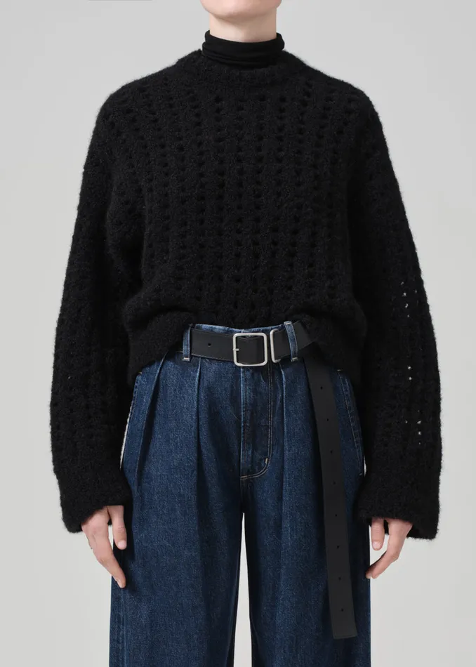 Women Tops Citizens Of Humanity Ailani Crewneck Sweater In Black