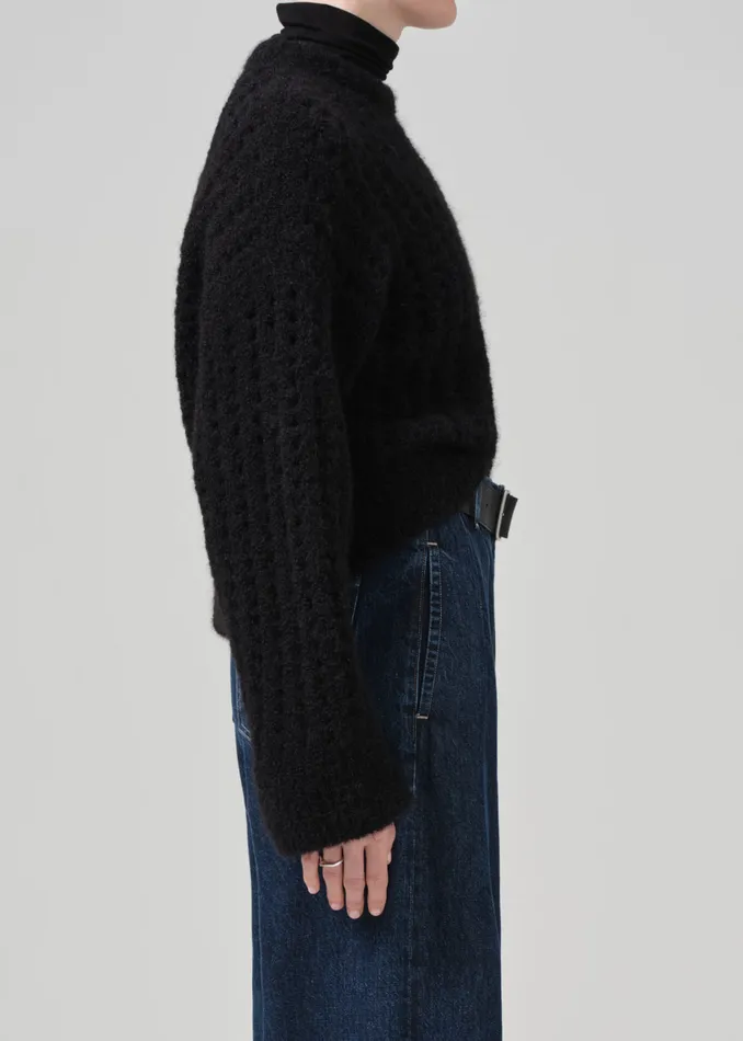Women Tops Citizens Of Humanity Ailani Crewneck Sweater In Black