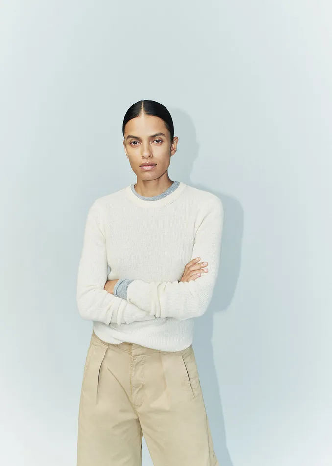 Women Tops Citizens Of Humanity Alessia Crewneck Sweater In Cream