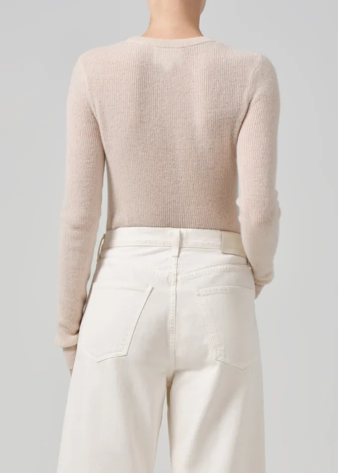 Women Tops Citizens Of Humanity Alessia Crewneck Sweater In Cream